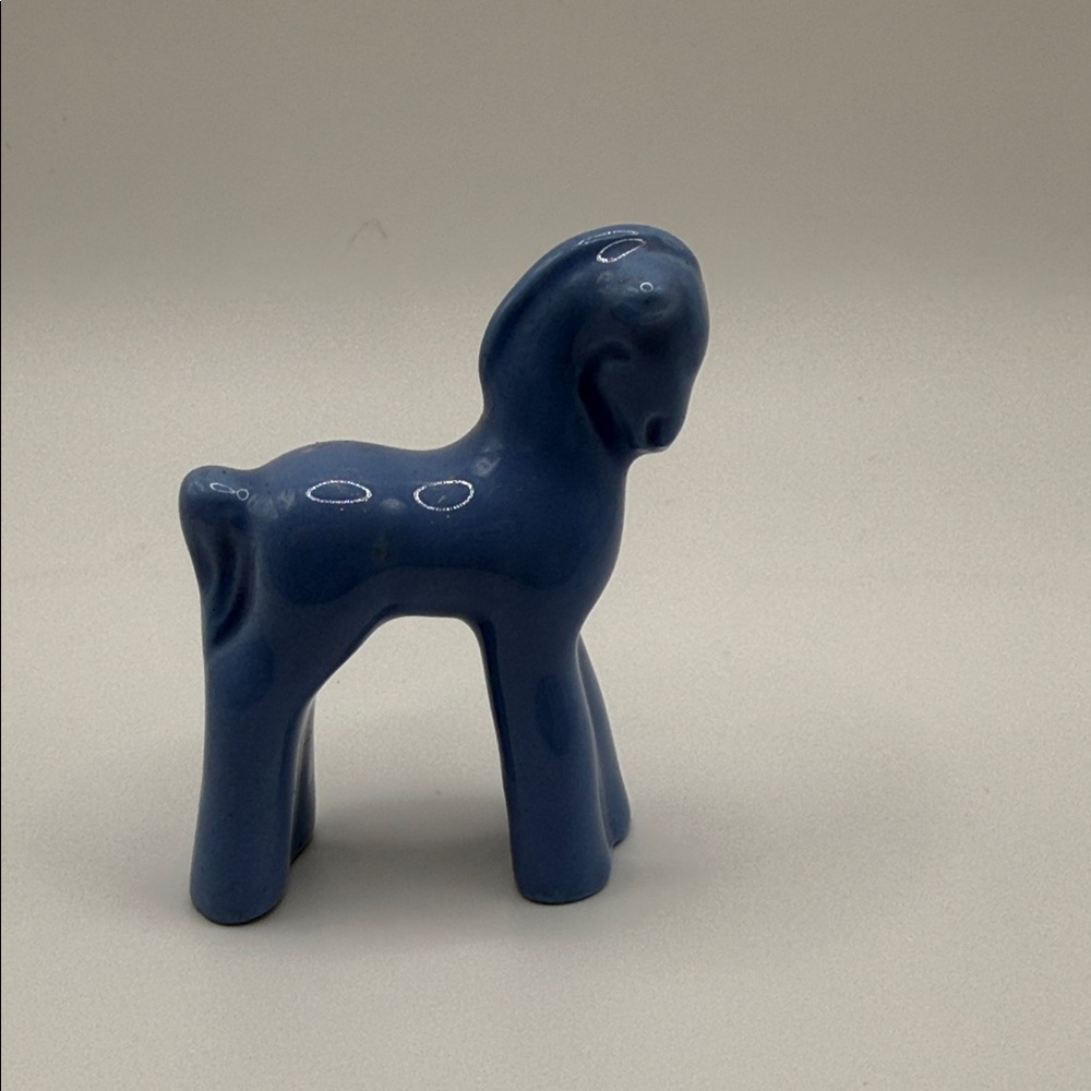 Shawnee Morton Pottery Blue Horse Figurine - Picture 2 of 11